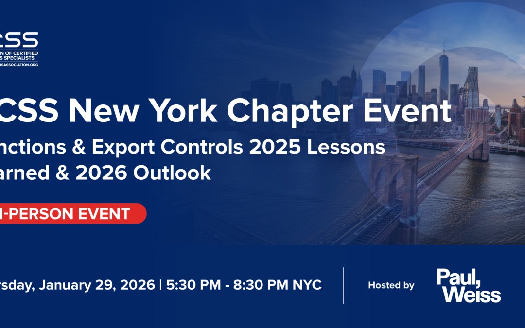 New York Chapter Event | 29 January 2026