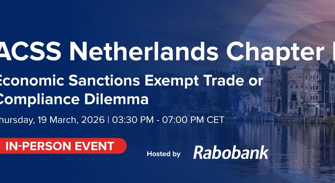 ACSS Netherlands Chapter 19 March 2026