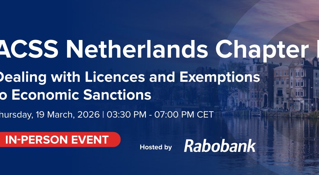 ACSS Netherlands Chapter 19 March 2026